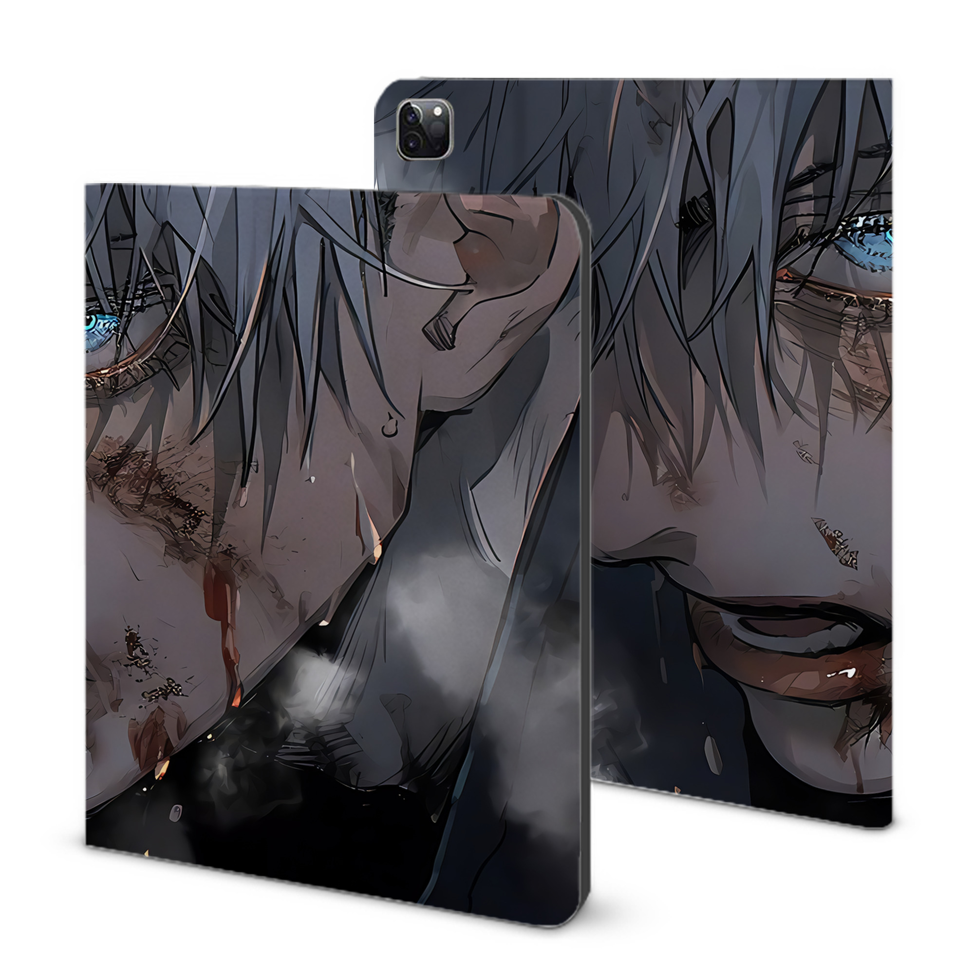 （画像用） 呪術廻戦 Jujutsu Kaisen IPad ケース ブック型 PUレザー TPU 耐衝撃 軽量 薄型 ペン収納なし 全面保護 IPad 各モデル対応